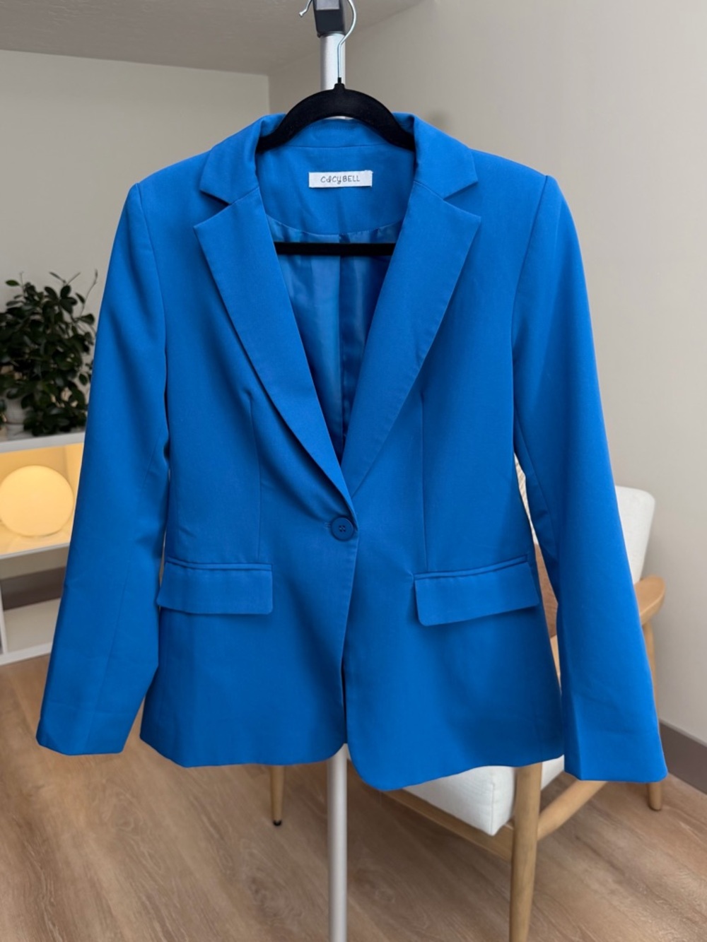 Women’s | Structured Blazer, Blue | Size Small | Tailored Single Button Jacket